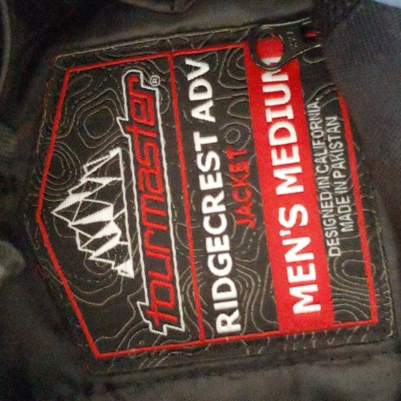 NWT Tourmaster Ridgecrest ADV Men's Padded Motorcycle Jacket Black Size M - Picture 9 of 14